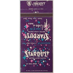 Vintage Matchbook Cover Stardust Hotel Casino Lido de Paris Las Vegas